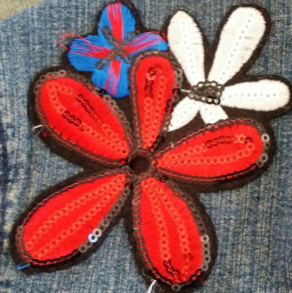 Autreton Denim Jacket with Snake & Flower-M - Picture 3 of 5